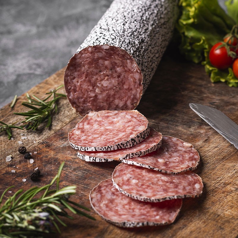 Saucisson pur porc boyau naturel les 4 pièces de 250gr soit 6€ le kg